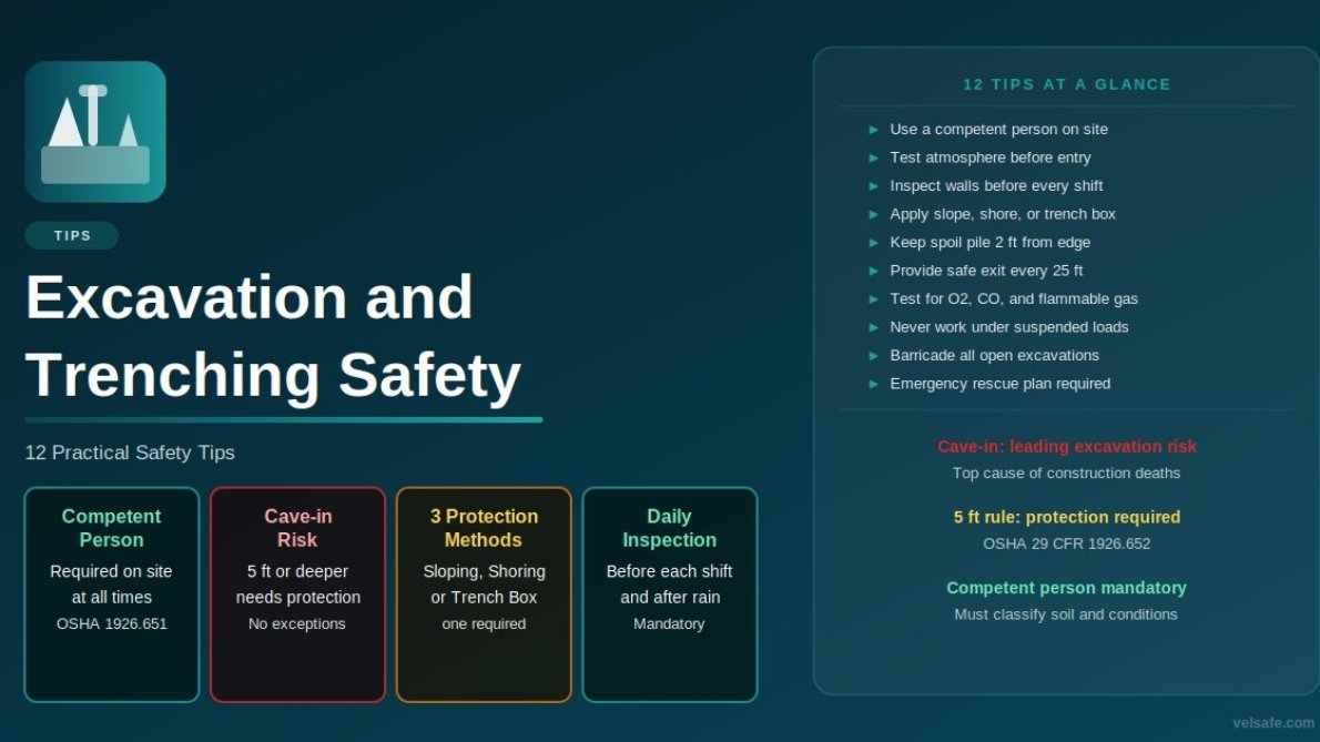 12 Excavation and Trenching Safety Tips