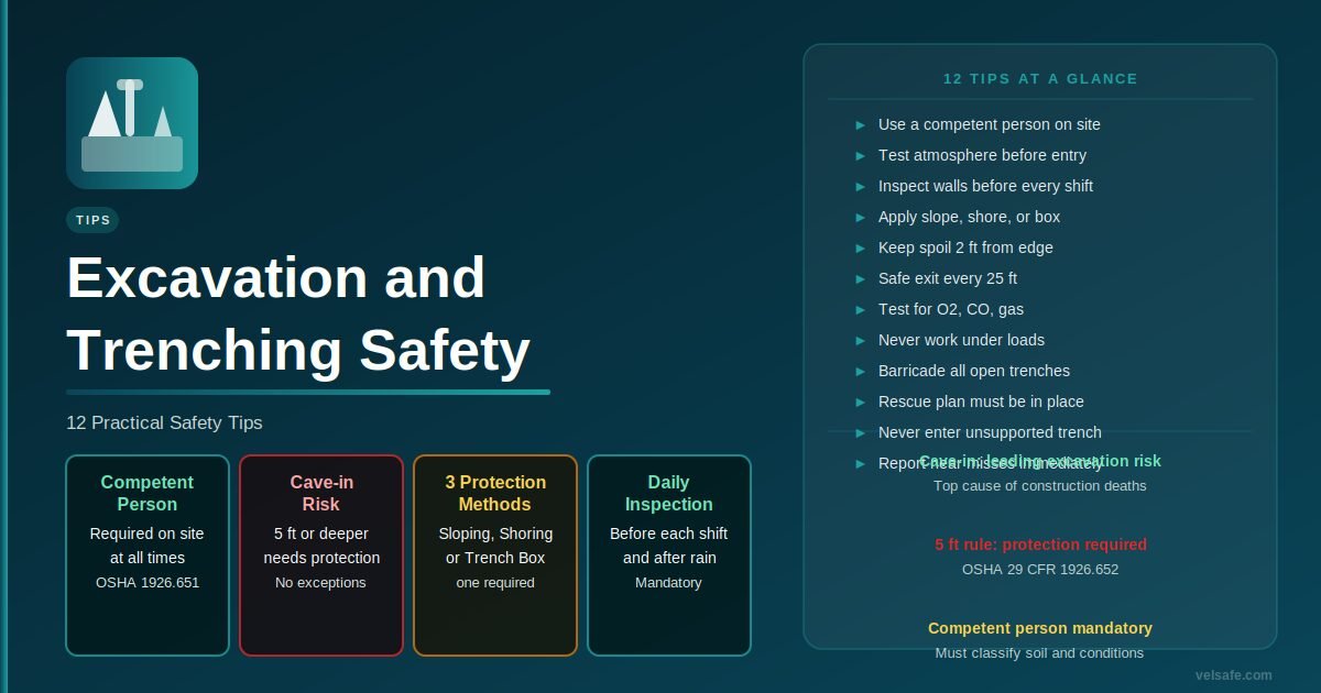 12 Excavation and Trenching Safety Tips