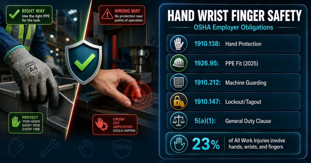 Hand, Wrist and Finger Safety: OSHA Employer Obligations
