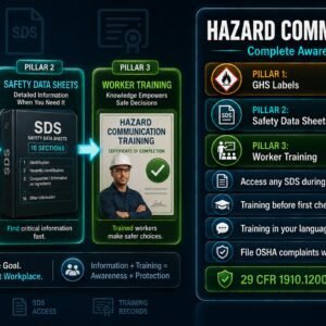 Hazard Communication awareness guide for US workers covering GHS labels, Safety Data Sheets, worker training rights and OSHA HazCom compliance under 29 CFR 1910.1200
