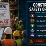 OSHA construction safety orientation legal requirements under 29 CFR 1926.21 covering Fatal Four hazards, language requirements, documentation obligations and compliance checklist