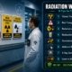Radiation warning signs workplace safety tips covering trefoil symbol, ISO 21482 red triangle, contamination areas, airborne radioactivity zones and X-ray safety rules