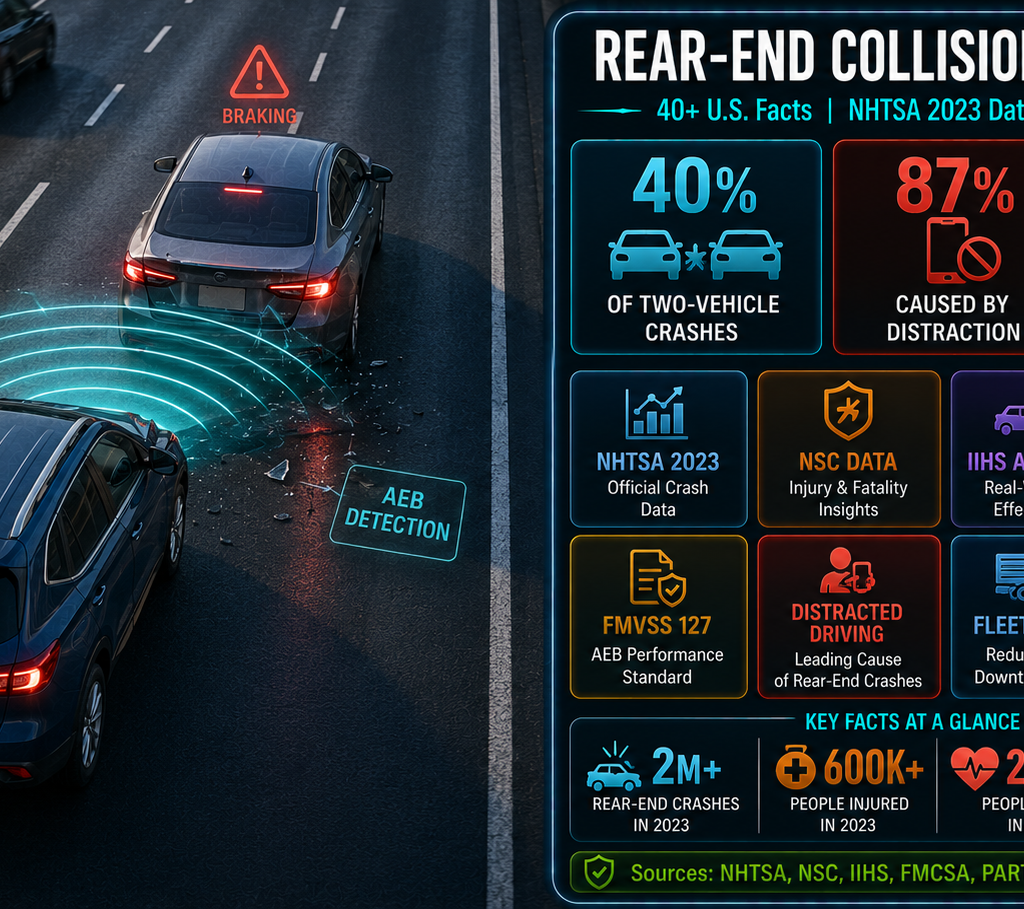 Rear-End Collision Statistics: 40+ U.S. Crash Facts 2023-2025