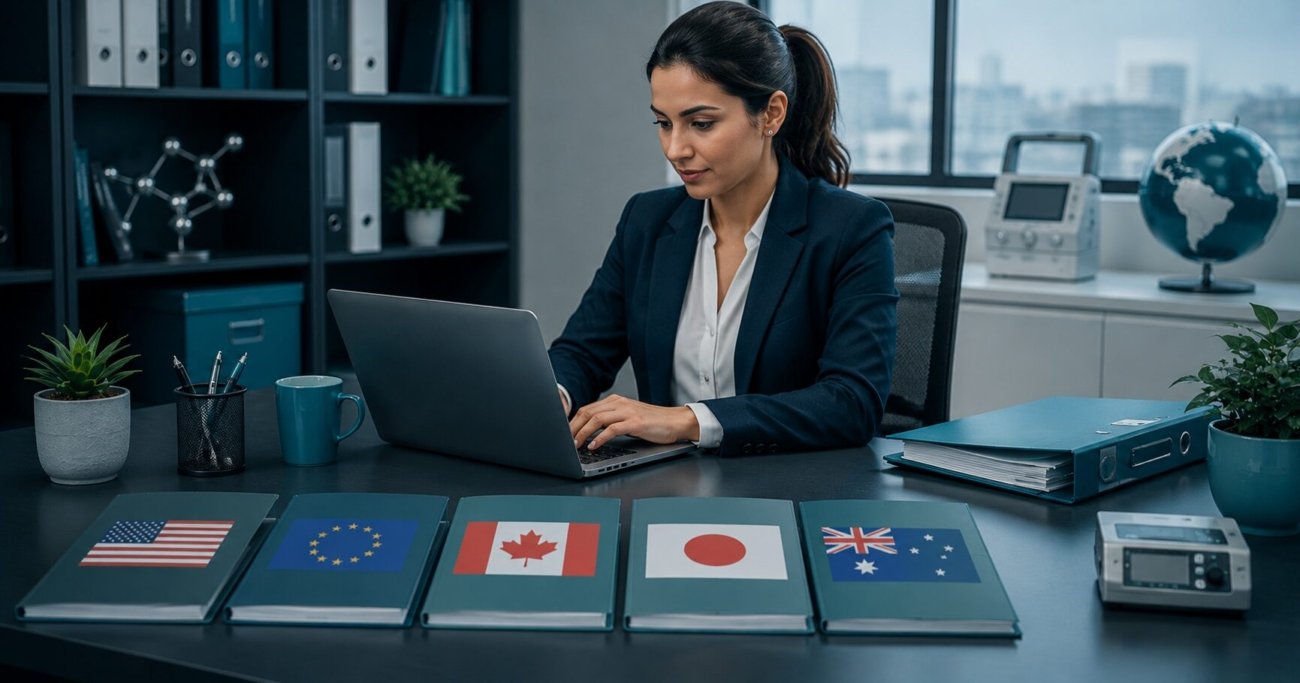 Regulatory affairs professional managing multi-regional medical device adverse event reporting obligations across the US, EU, Canada, Japan, and Australia