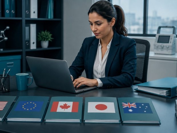 Regulatory affairs professional managing multi-regional medical device adverse event reporting obligations across the US, EU, Canada, Japan, and Australia