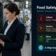 Food safety inspector using probe thermometer in commercial refrigerator with Critical, Serious, and Minor violation classification overlay