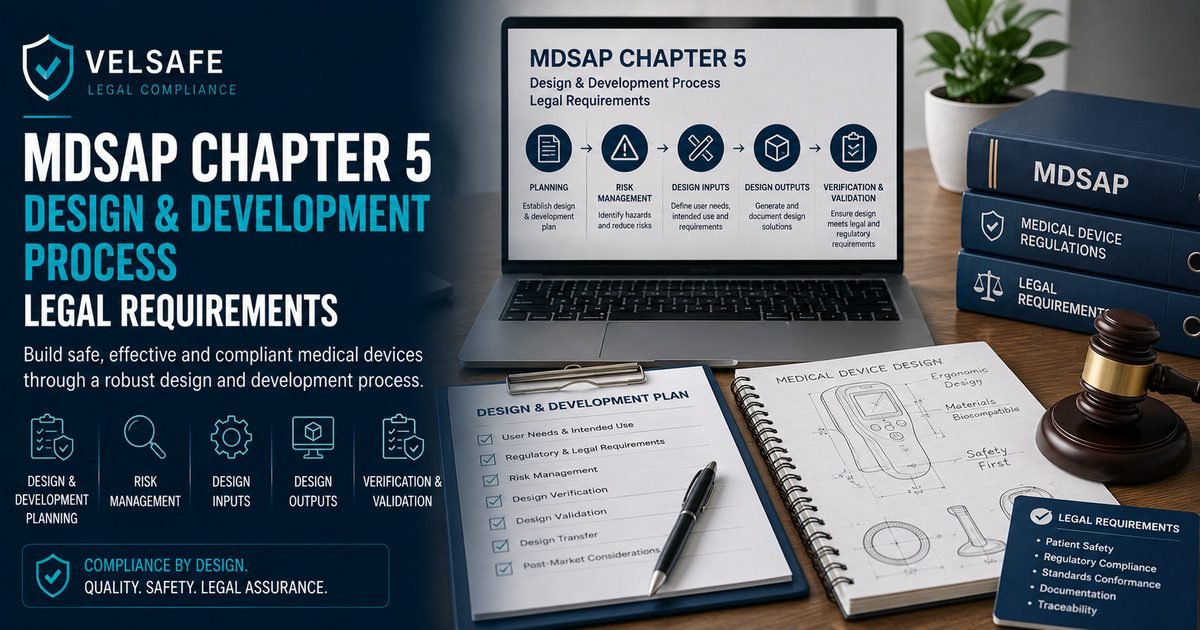 MDSAP Chapter 5 design and development process legal requirements design plan and regulatory binders