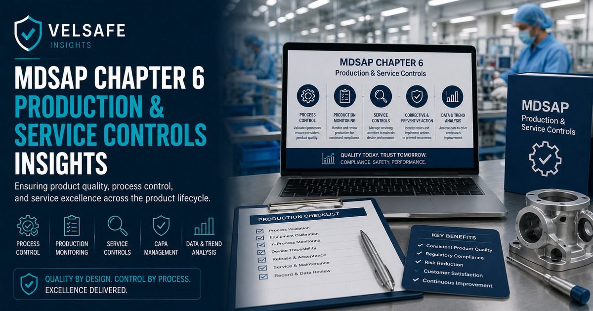 MDSAP Chapter 6 production and service controls insights production floor checklist and audit laptop