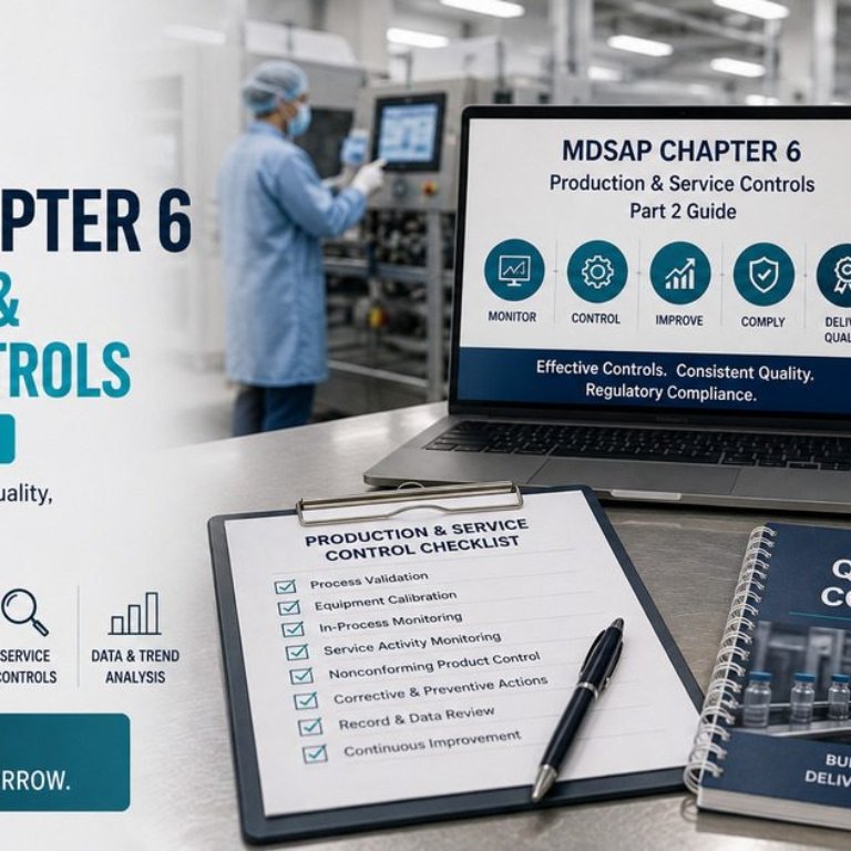 MDSAP Chapter 6 production and service controls Part 2 guide CAPA nonconforming product checklist
