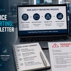 Medical device safety reporting MDR warning letter case study process flowchart regulatory binders