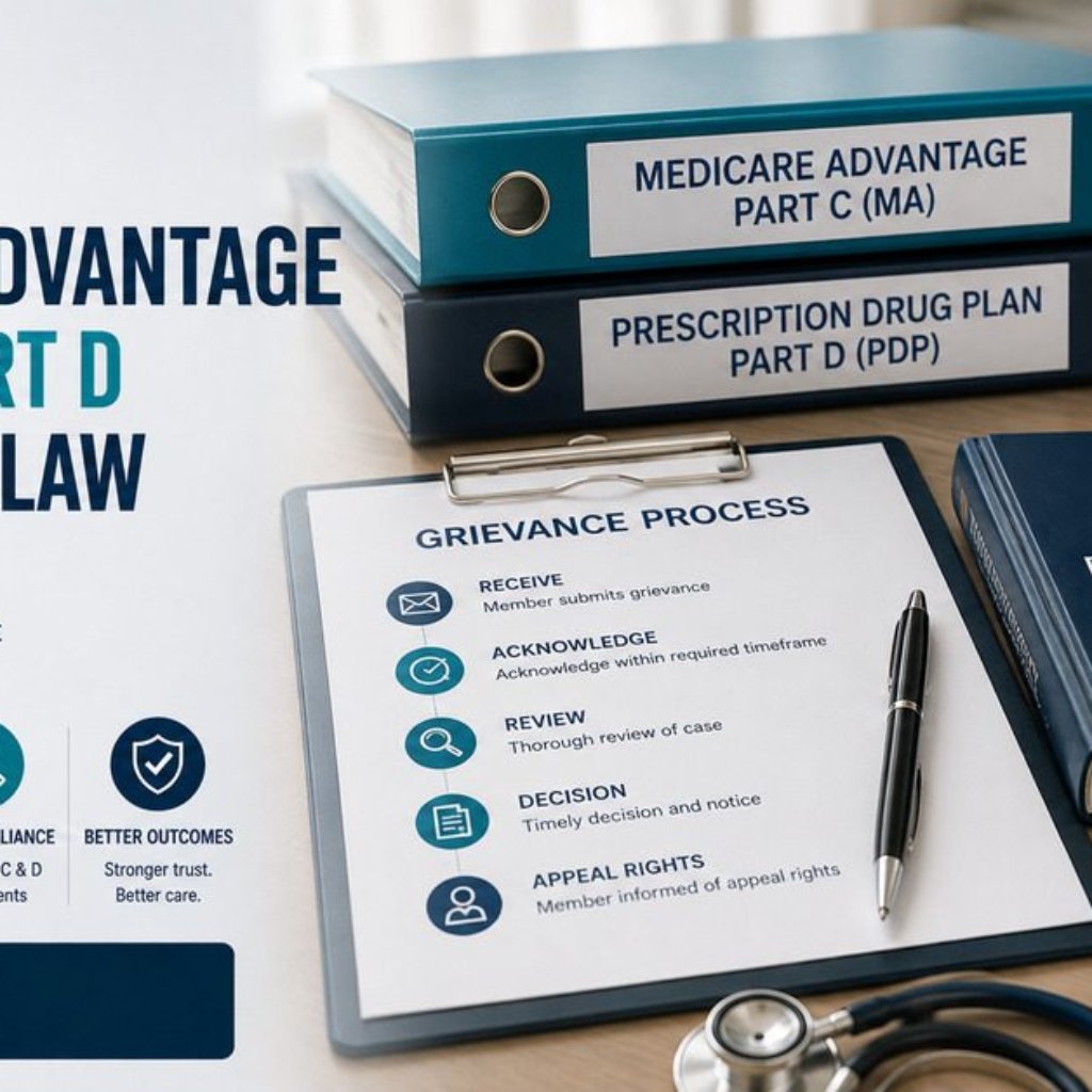 Medicare Advantage Part C and Part D grievances law compliance binders and grievance process checklist