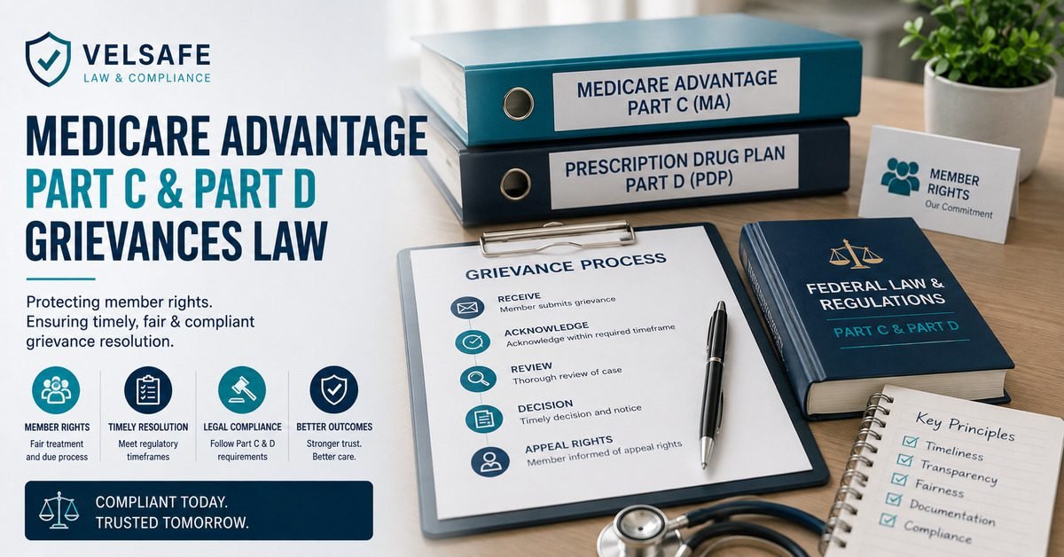 Medicare Advantage Part C and Part D grievances law compliance binders and grievance process checklist