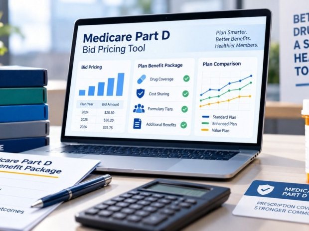 Medicare Part D bid pricing tool and plan benefit package showing BPT bid amounts drug coverage formulary tiers and plan comparison across Standard Enhanced and Value plans
