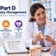 Pharmacist conducting a Medicare Part D medication therapy management review with an elderly patient reviewing medications right dose fewer risks and better health under 42 CFR 423.153