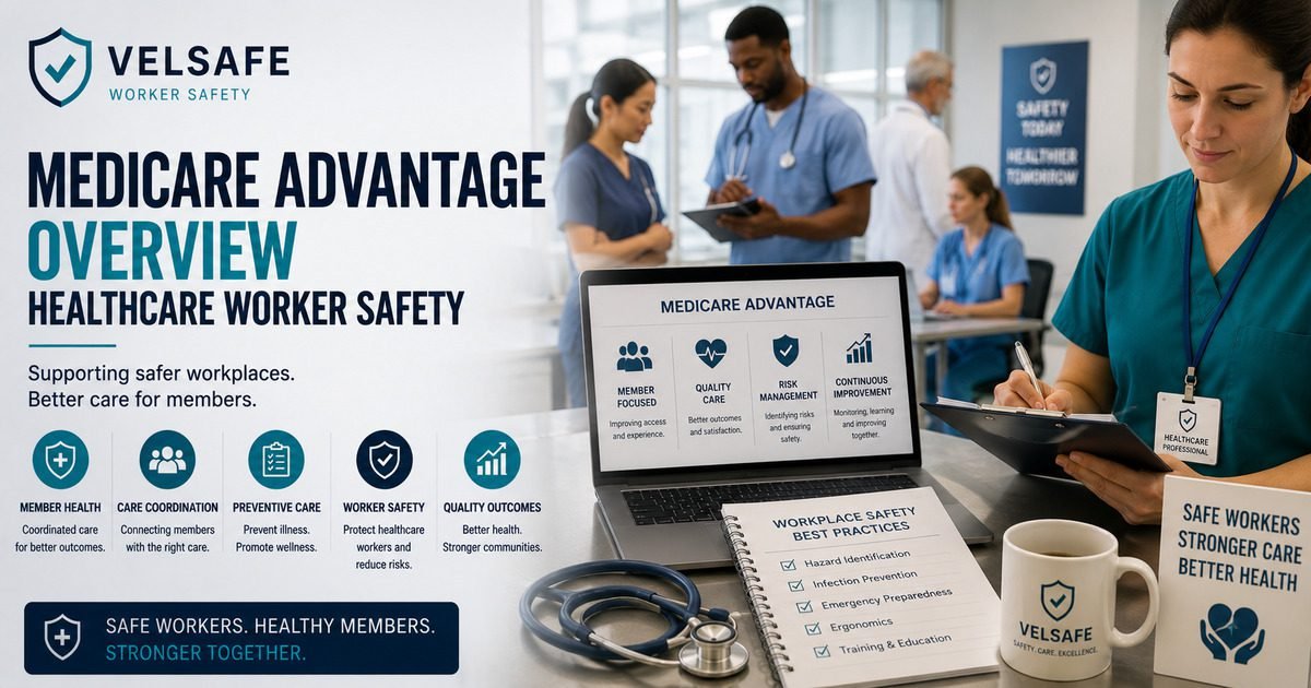 Medicare Advantage overview healthcare worker safety guide plan workers in clinical setting reviewing care coordination and quality improvement