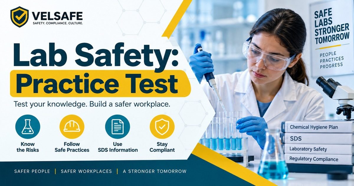 Laboratory safety equipment, hazardous chemicals, PPE, and safety checklist